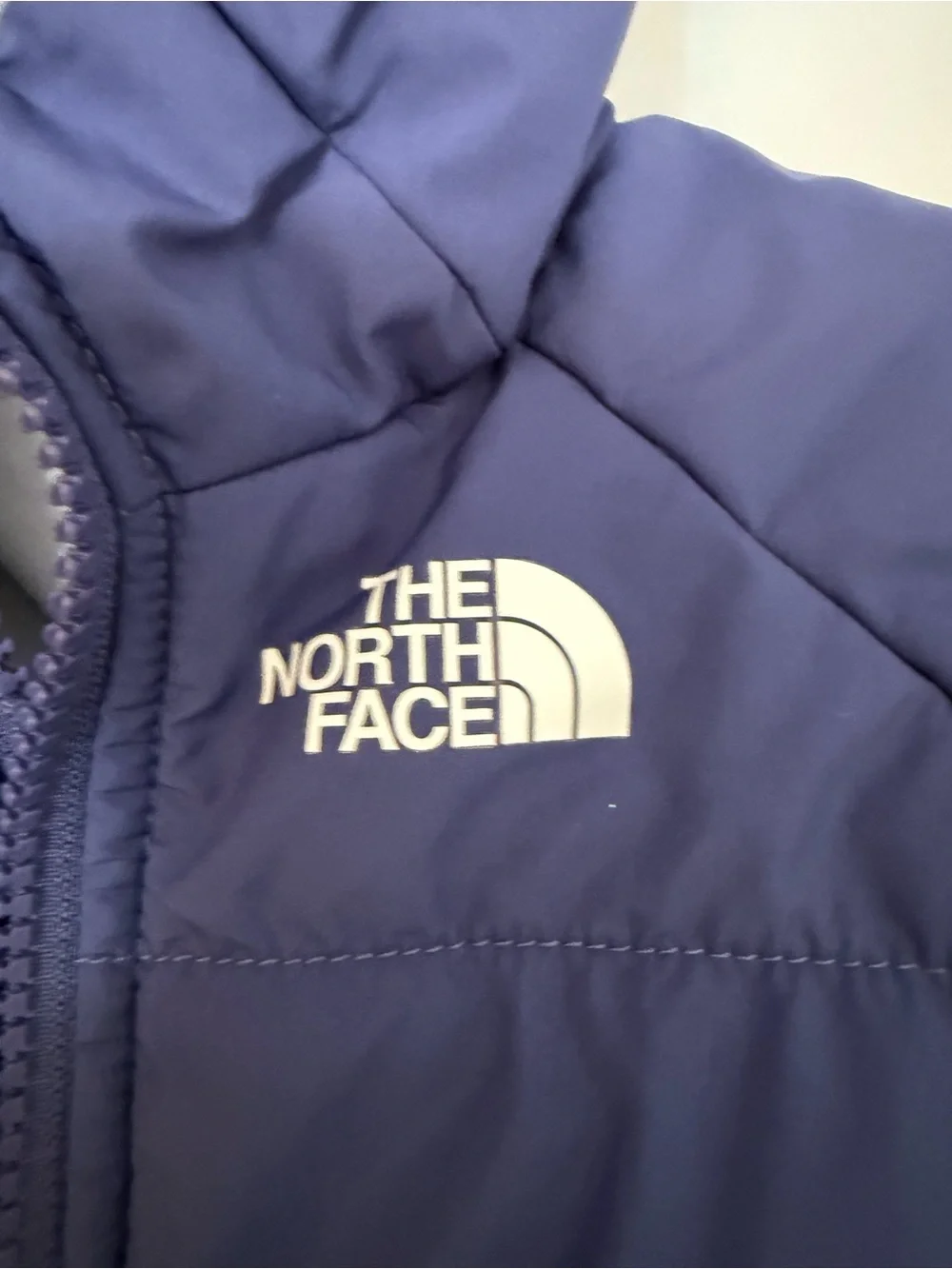 The North Face Baby Reversible Perrito Hooded Jacket size 6-12 months-blue